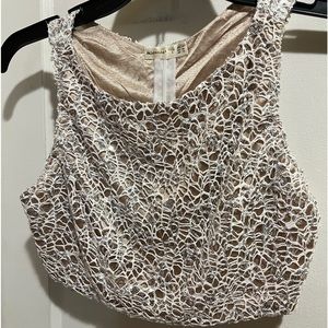 2 PIECE GOLD ROPALIA PROM DRESS SIZE LARGE